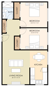 Two Bedroom One Bath